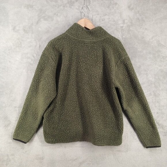VS PINK Women Fleece Jacket 1/4 Zip Long Sleeve Solid Green SIZE SMALL - Picture 12 of 16